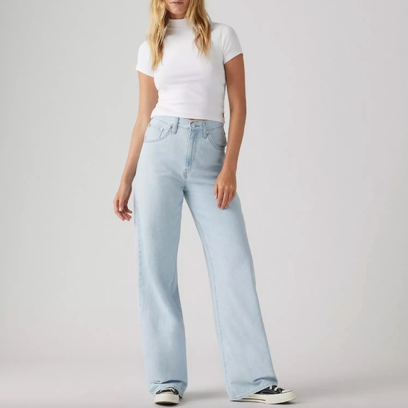 Levi's Women's Cinch Baggy Never Going to Change 25 Tall - Picture 1 of 8